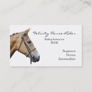 Horse's head on a plain background business card