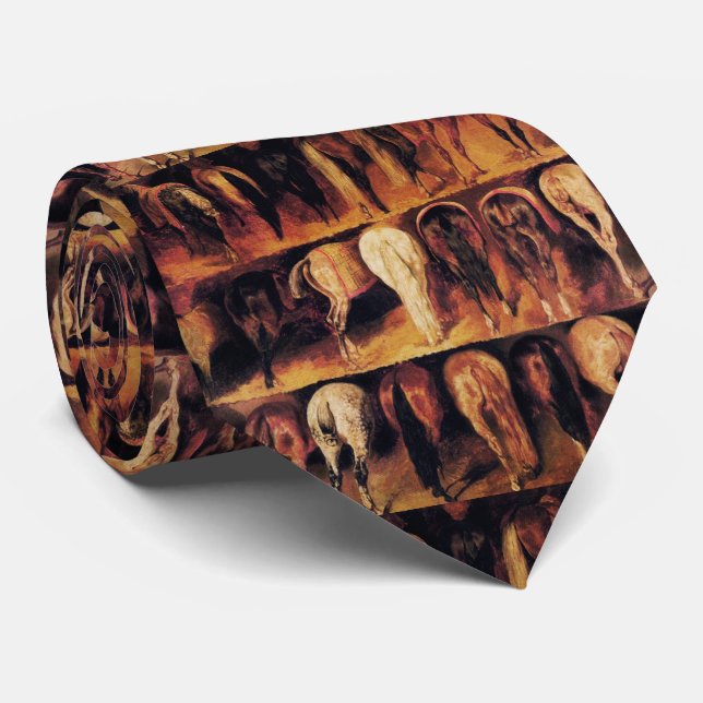 Horses' Hindquarters Tie (Rolled)