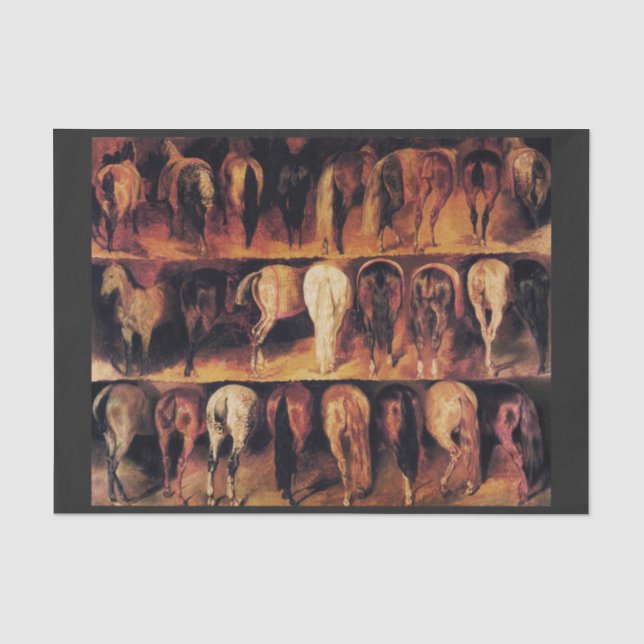 Horses' Hindquarters Tissue Paper (Front)