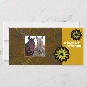 Horses Holiday Wishes Card