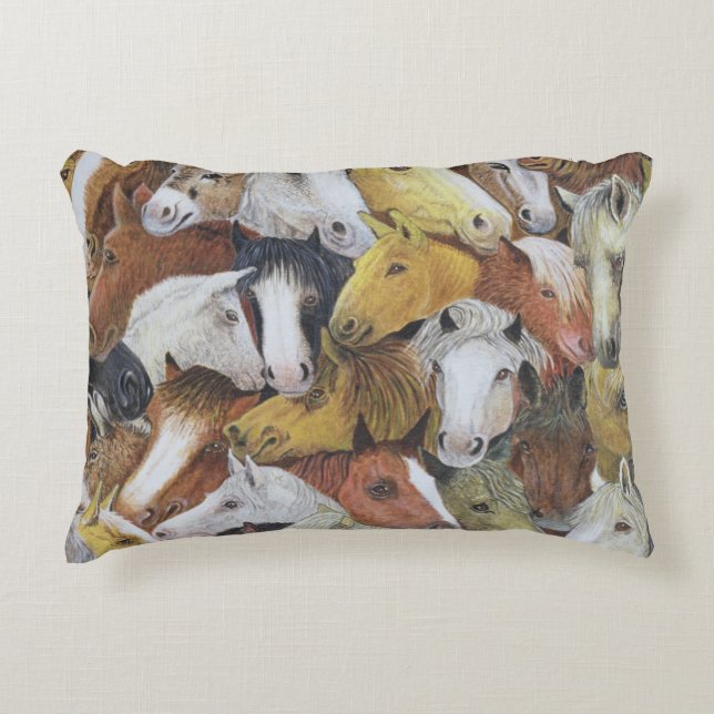 Horses Horses Accent Pillow (Front)