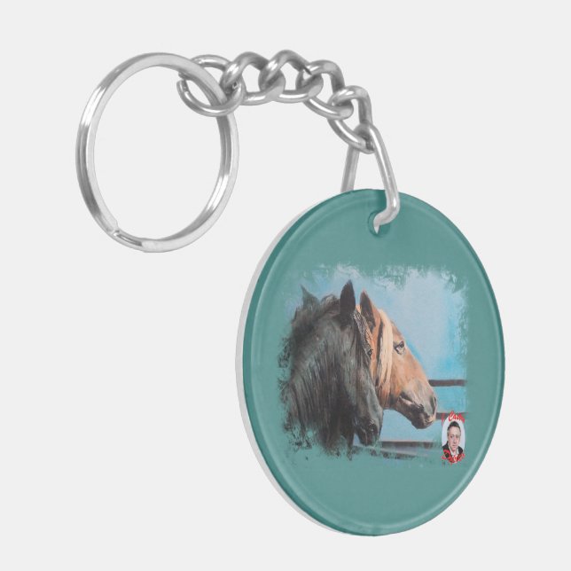Horses/Horses/Horses Keychain (Front Left)