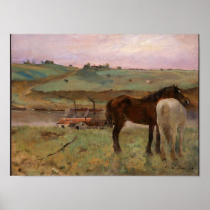 Horses in a Meadow Degas Fine Art Print