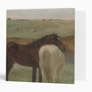 Horses in a Meadow, Oil Painting, Edgar Degas Binder