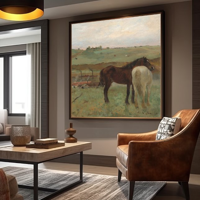 "Horses in a Meadow" painting by Edgar Degas Canvas Print (Creator Uploaded)
