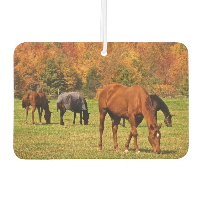 Horses in Autumn Air Freshener (Front)
