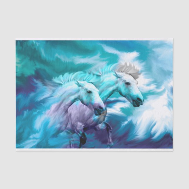 Horses in Flight Decoupage Tissue Paper (Front)