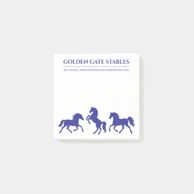 Horses in Motion Equestrian Stable or Ranch Post-it Notes (Front)