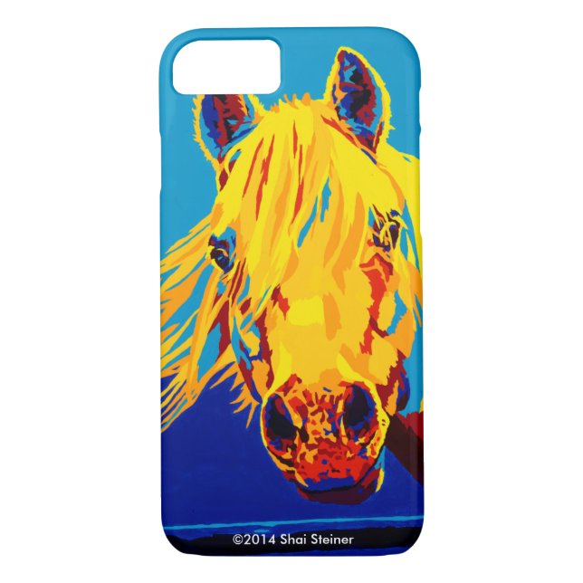 Horses in Primary iPhone case (Back)