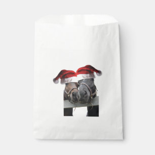 Horses in Santa Claus Hats Favour Bag