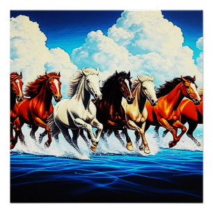 HORSES IN SKY POSTER