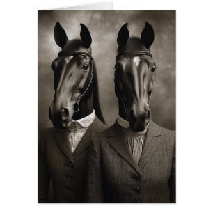 Horses in Suits All Occasions Greeting Card