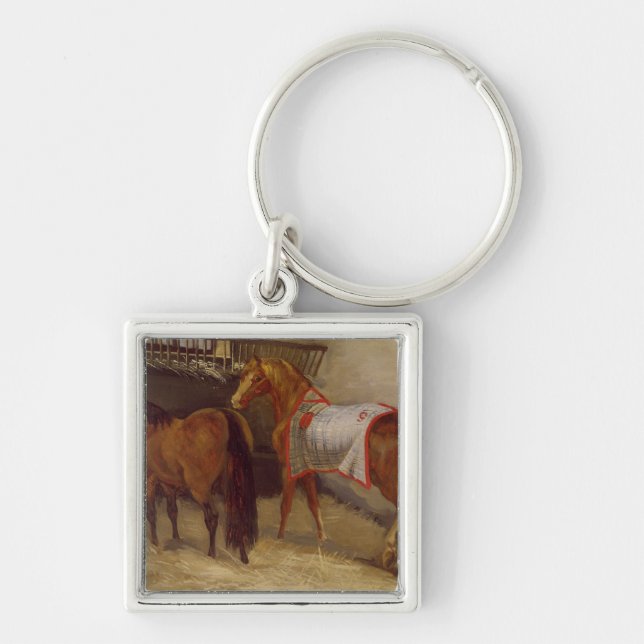 Horses in the Stables Keychain (Front)