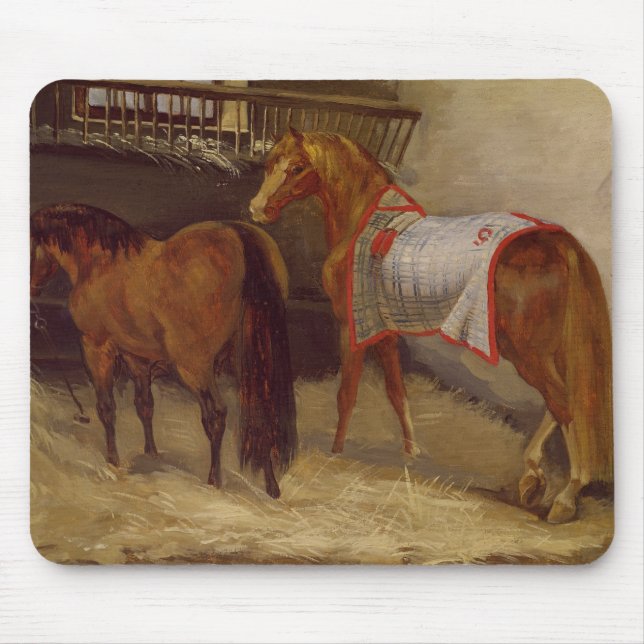 Horses in the Stables Mouse Pad (Front)