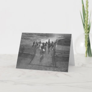 Horses into the coral card