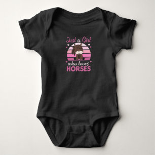 Horses Just A Girl Who Loves Horses Sweet Pony Baby Bodysuit