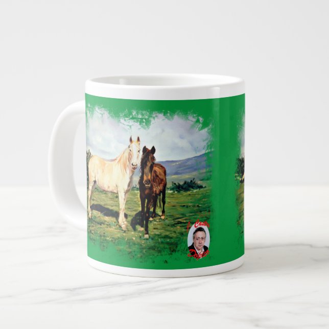 Horses Large Coffee Mug (Front Left)