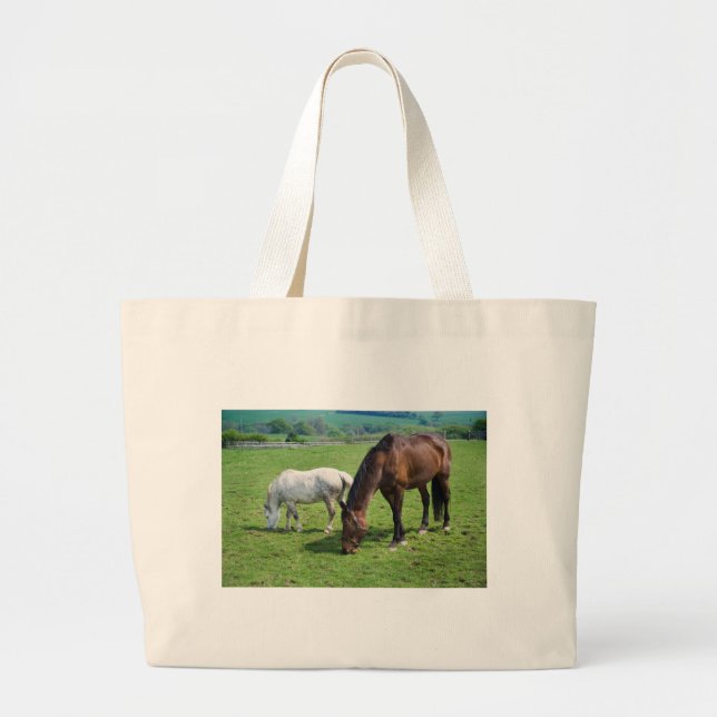 Horses Large Tote Bag (Front)