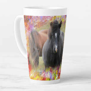 Horses Latte Mug