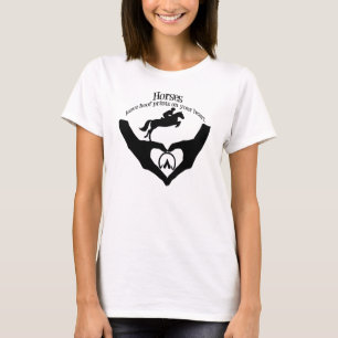 Horses Leave Hoof Prints on Your Heart White T-Shirt