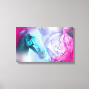 Horses lend us the wings we lack canvas print