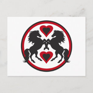 HORSES LOVE DANCE POSTCARD