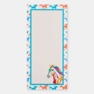 Horses  magnetic notepad
