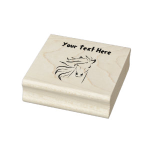 Horse's Mane Rubber Stamp