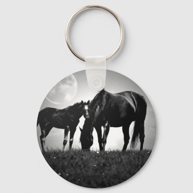 Horses & Moon Keychain (Front)