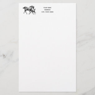 Horses Mother Foal Writing Paper