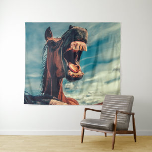 Horse's Mouth Teeth Neigh Wild Horse Animal Tapestry