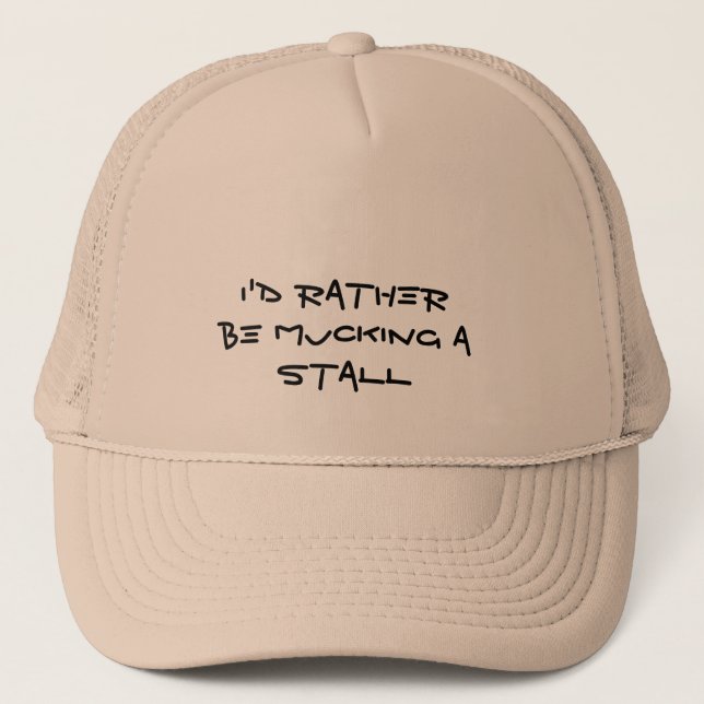 Horses - Mucking a stall Trucker Hat (Front)