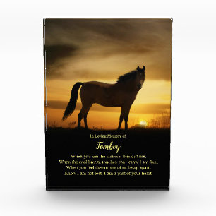 Horse's Name Custom Memorial Beautiful Poem Photo  Block