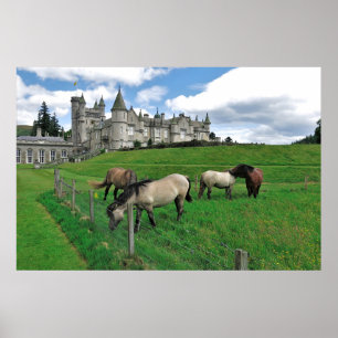 Horses of Balmoral Castle Poster