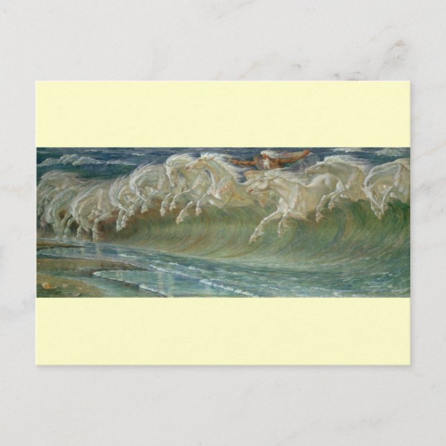 *Horses of Neptune* by Walter Crane Postcard (Front)