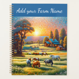 Horses on Farm Wildflower Meadow Planner