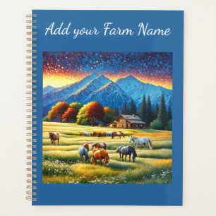 Horses on Farm Wildflower Meadow Planner