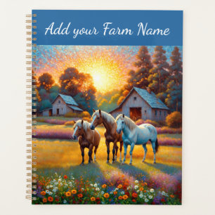 Horses on Farm Wildflower Meadow Planner