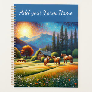 Horses on Farm Wildflower Meadow Planner