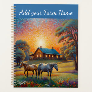 Horses on Farm Wildflower Meadow Planner