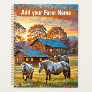 Horses on Farm Wildflower Meadow Planner