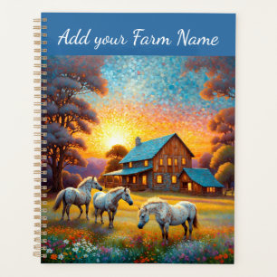 Horses on Farm Wildflower Meadow Planner
