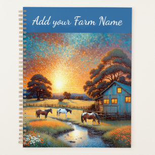 Horses on Farm Wildflower Meadow Planner