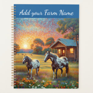 Horses on Farm Wildflower Meadow Planner