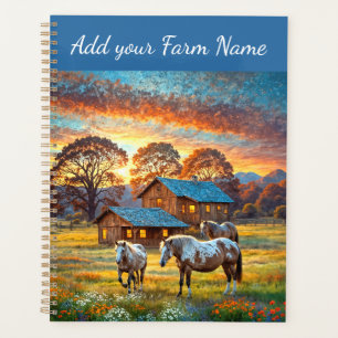 Horses on Farm Wildflower Meadow Planner