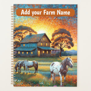Horses on Farm Wildflower Meadow Planner