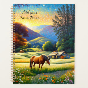 Horses on Farm Wildflower Meadow Planner