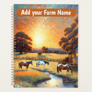 Horses on Farm Wildflower Meadow Planner