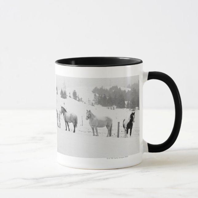 Horses on ranch mug (Right)