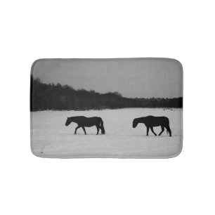 Horses On Snow bmm Bath Mat